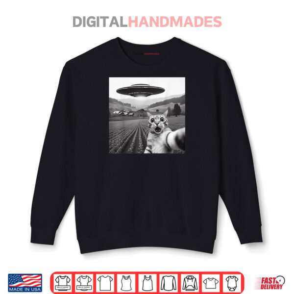 Cat Selfie With Alien UFO Shirt 1 Sweatshirt Cat Selfie With Alien UFO Shirt