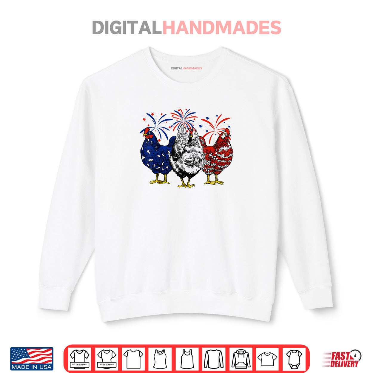 Chicken USA Flag Patriotic Chicken Lover 4th of July Shirt Chicken USA Flag Patriotic Chicken Lover 4th of July Shirt