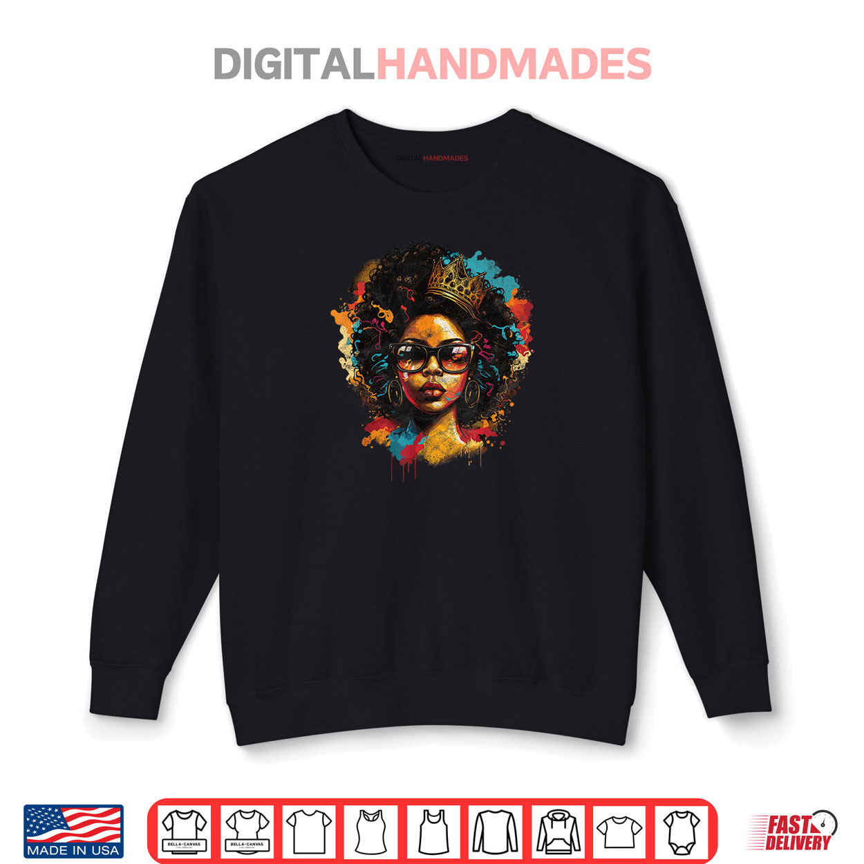 Colorful Art Black Queen Afro Melanin Dripping Juneteenth Shirt Colorful Art Black Queen Afro Melanin Dripping Juneteenth Shirt