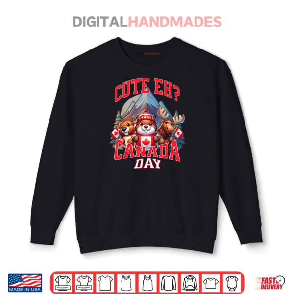 Sweatshirt Cute Eh Happy Canada day Flag for Boys girls Kids Toddler Shirt