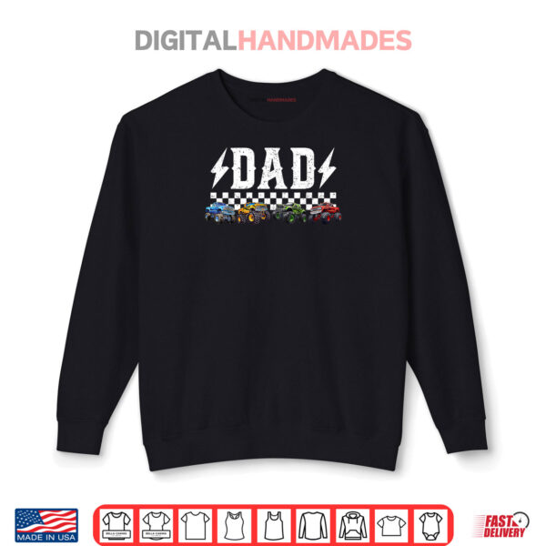 Sweatshirt Dad Retro Monster Truck Family Crew Birthday Matching Shirt