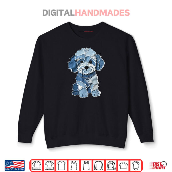 Denim Patch Dog Shirt 1 Sweatshirt Denim Patch Dog Shirt