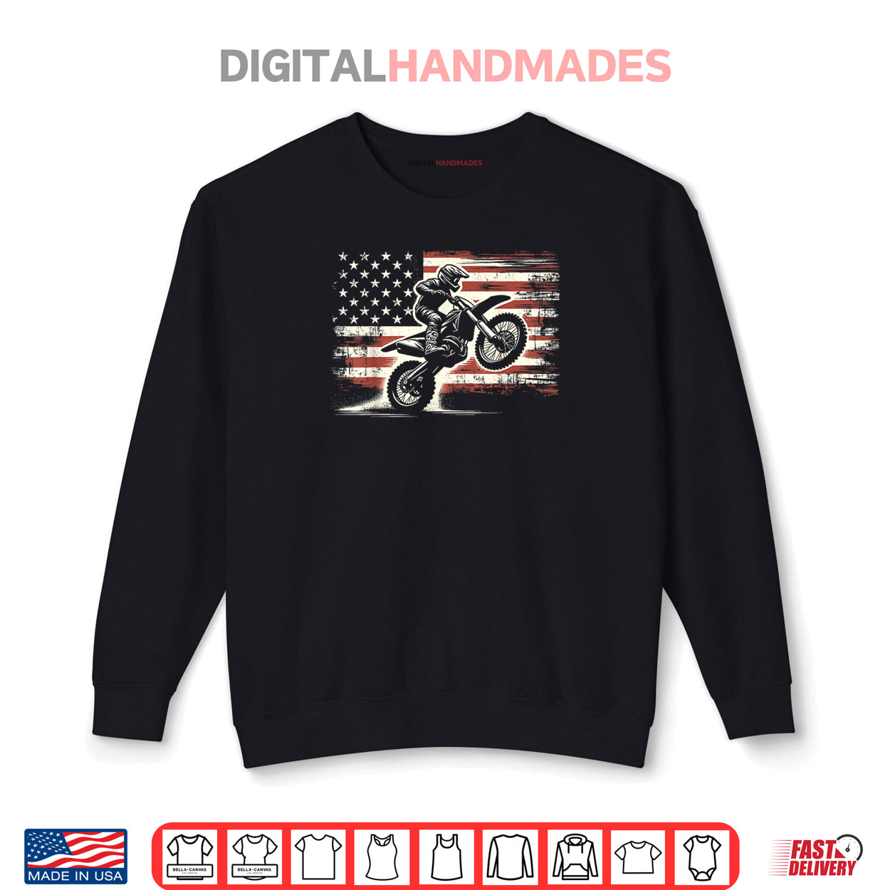 Dirt Bike American Flag Motocross Biker Vintage USA Shirt Dirt Bike American Flag Motocross Biker Vintage USA Shirt