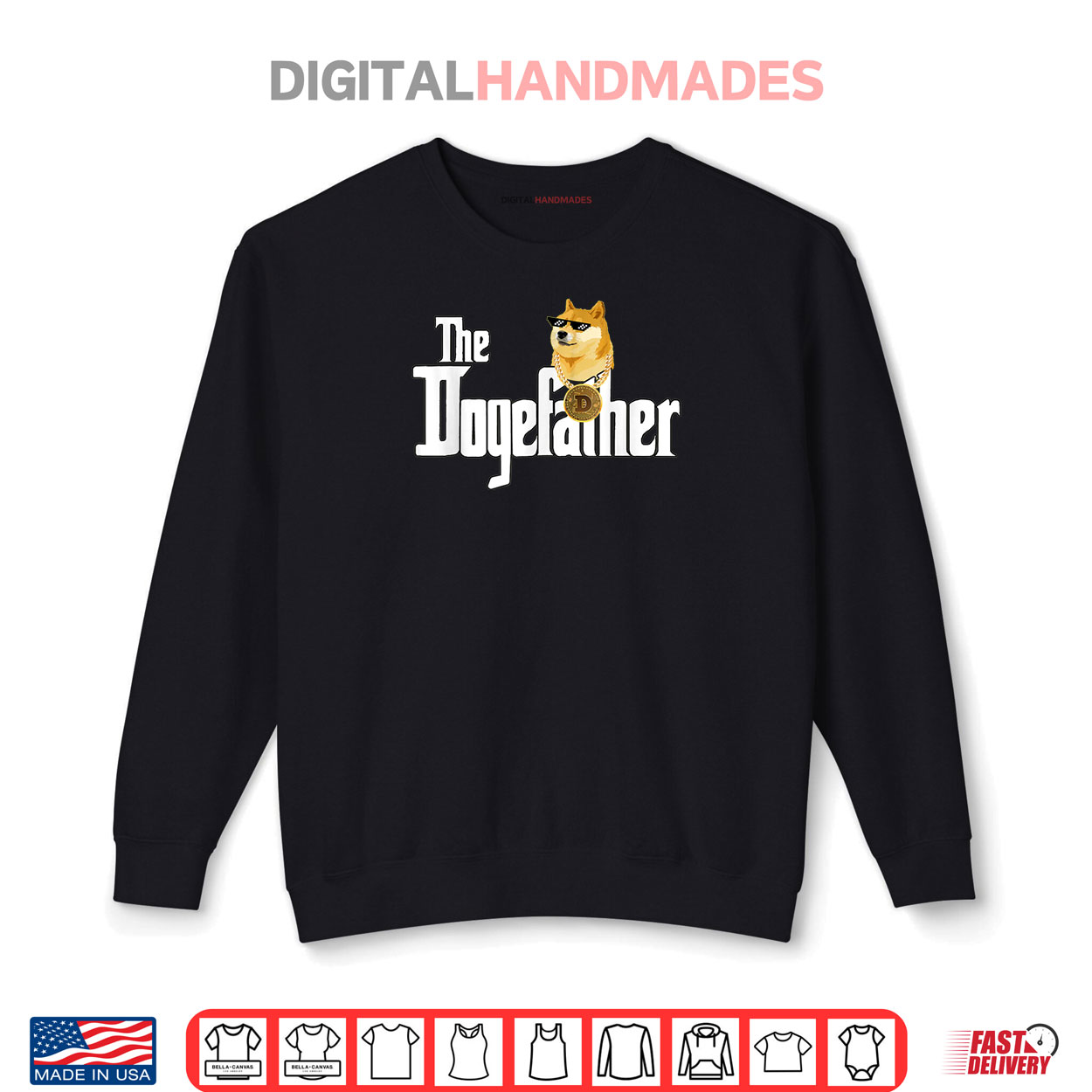 Dogecoin The Dogefather Funny Doge Cryptocurrency Meme Shirt Dogecoin The Dogefather Funny Doge Cryptocurrency Meme Shirt