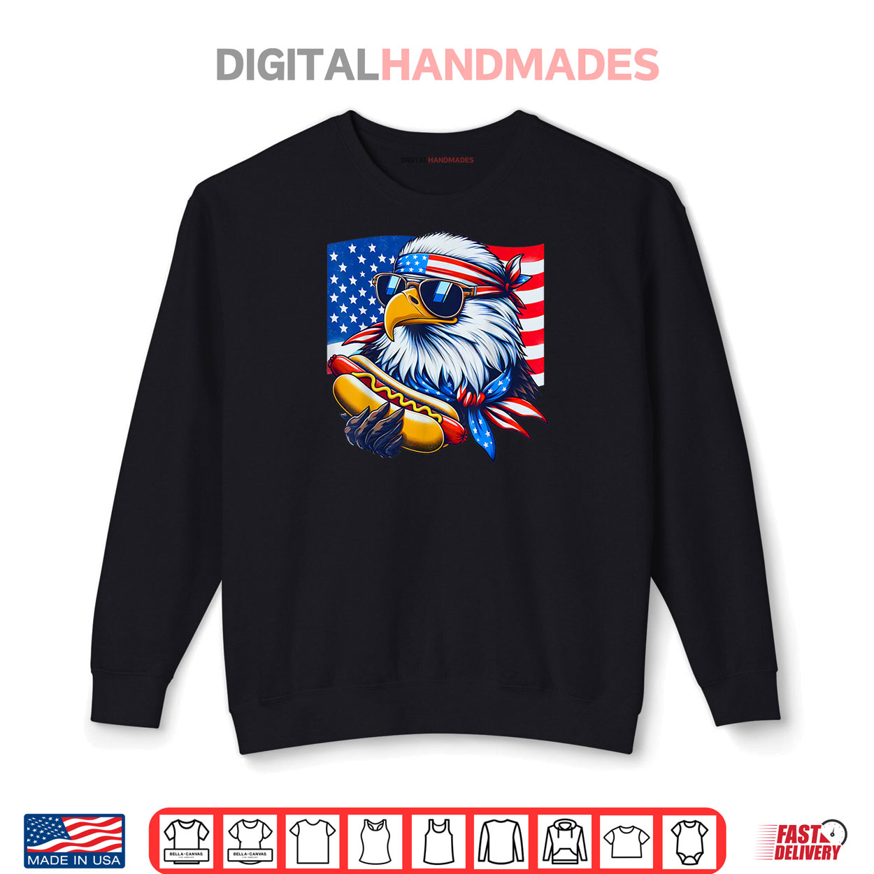 Funny Bald Eagle Hotdog American Flag 4th Of July Patriotic Shirt Funny Bald Eagle Hotdog American Flag 4th Of July Patriotic Shirt