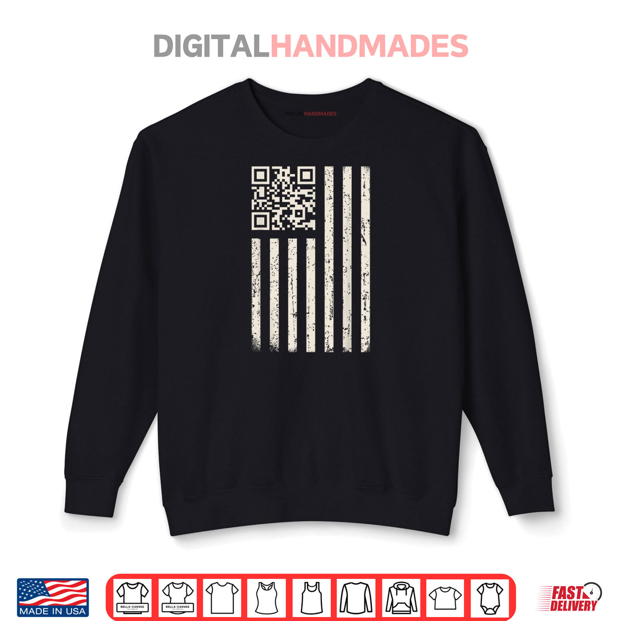 Funny QR Scan Code Dancing US Flag Funny Shirt Funny QR Scan Code Dancing US Flag Funny Shirt