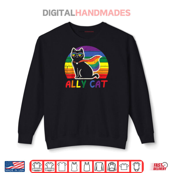 Gay Pride Month Ally Cat Funny LGBTQ Rainbow Shirt 1 Sweatshirt Gay Pride Month Ally Cat Funny LGBTQ Rainbow Shirt