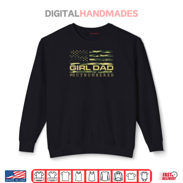 Sweatshirt Girl Camo Dad American USA Flag Dad Of Girls 4th Of July Shirt