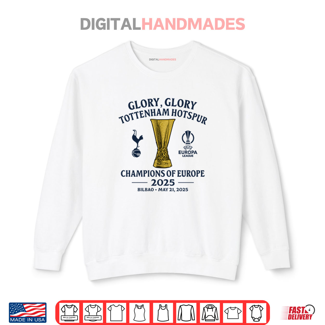 Glory Glory Tottenham Hotspur Champions Of Europe 2025 Shirt Glory Glory Tottenham Hotspur Champions Of Europe 2025 Shirt