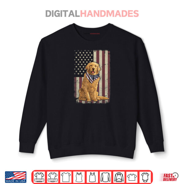 Golden Retriever American Flag Bandana 4th Of July Shirt 1 Sweatshirt Golden Retriever American Flag Bandana 4th Of July Shirt