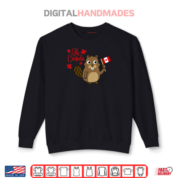 Sweatshirt Happy Canada Day Shirt Funny Canadian Groundhog Flag Gift Shirt