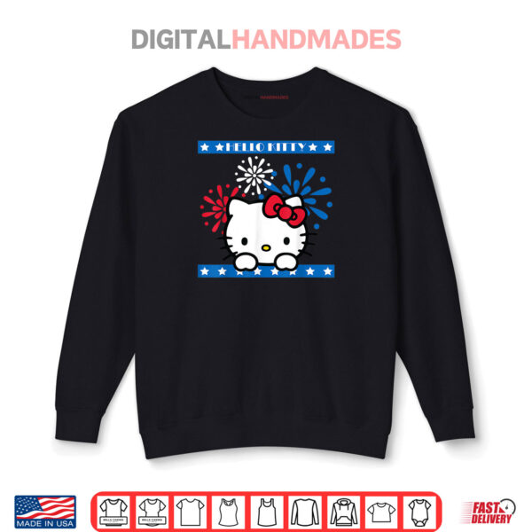 Hello Kitty Fireworks 4th of July Red White Blue Americana Shirt 1 Sweatshirt Hello Kitty Fireworks 4th of July Red White Blue Americana Shirt