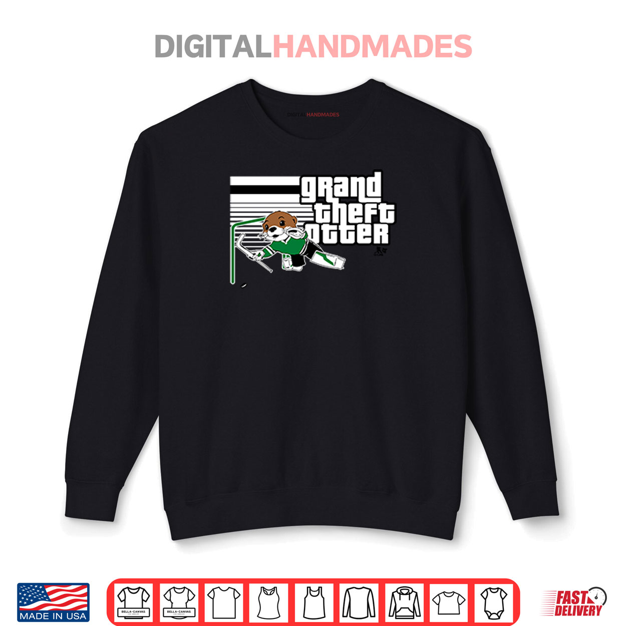 Jake Oettinger Grand Theft Otter Dallas Hockey Shirt Jake Oettinger Grand Theft Otter Dallas Hockey Shirt