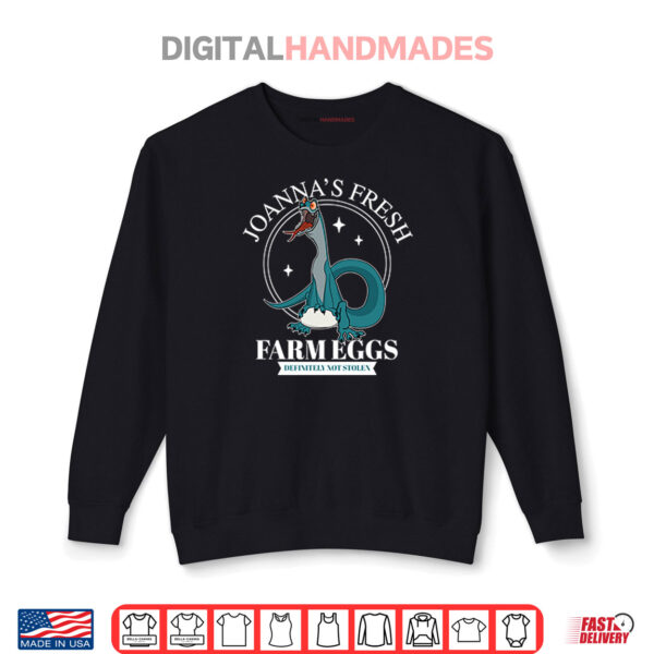 Sweatshirt Joannas Fresh Farm Eggs Cartoon Lizard Definitely Not Stolen Shirt