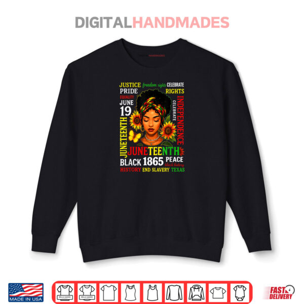 Sweatshirt Juneteenth Shirts Celebrating Black Freedom 1865 Black Women Shirt