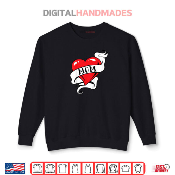 Sweatshirt Kids Mom Heart Tattoo for Mothers Day Love Mom Shirt