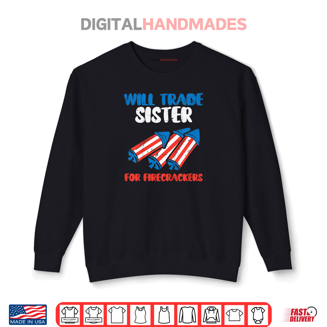 Kids Trade Sister For Firecrackers Funny Boys 4th Of July Kids Shirt Kids Trade Sister For Firecrackers Funny Boys 4th Of July Kids Shirt
