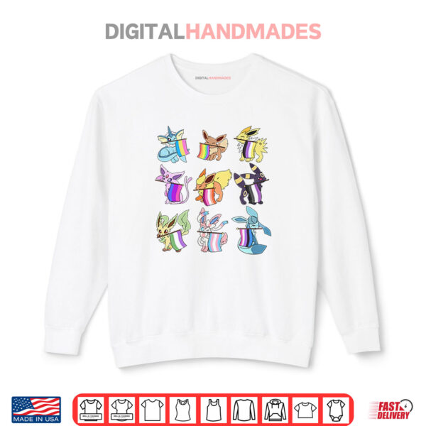LGBT Pokemon Eeveelutions Pride Shirt 1 Sweatshirt LGBT Pokemon Eeveelutions Pride Shirt
