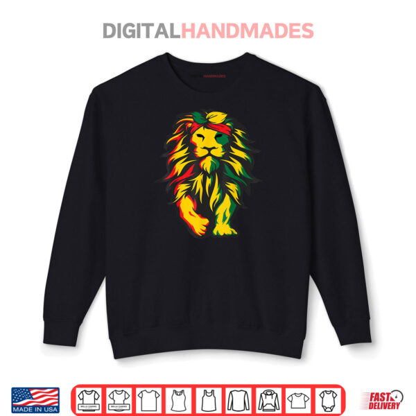 Sweatshirt Lion Juneteenth Cool Black History African American Flag Shirt