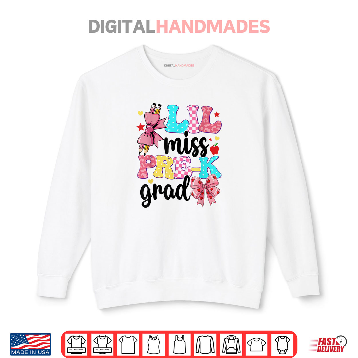 Little Miss Pre K Grad 2025 Coquette Preschool Graduation Shirt Little Miss Pre K Grad 2025 Coquette Preschool Graduation Shirt
