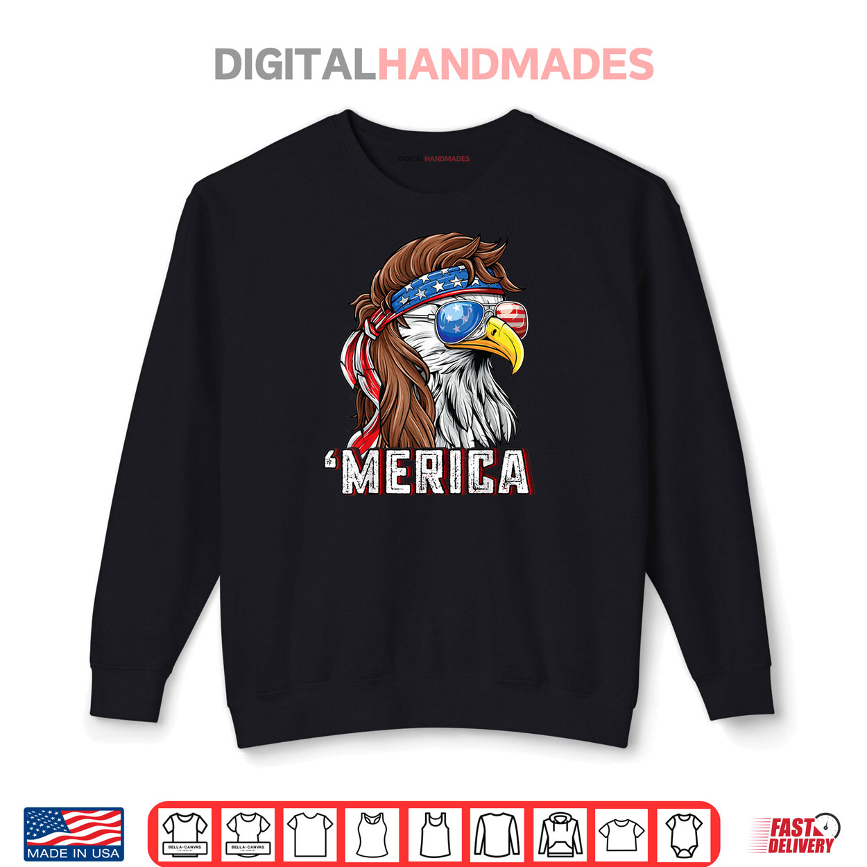 Merica USA American Flag Patriotic 4th of July Bald Eagle Shirt Merica USA American Flag Patriotic 4th of July Bald Eagle Shirt