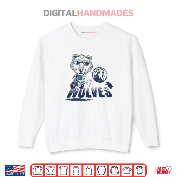 Minnesota Timberwolves Mascot Riding Motorbike Shirt 1 Sweatshirt Minnesota Timberwolves Mascot Riding Motorbike Shirt