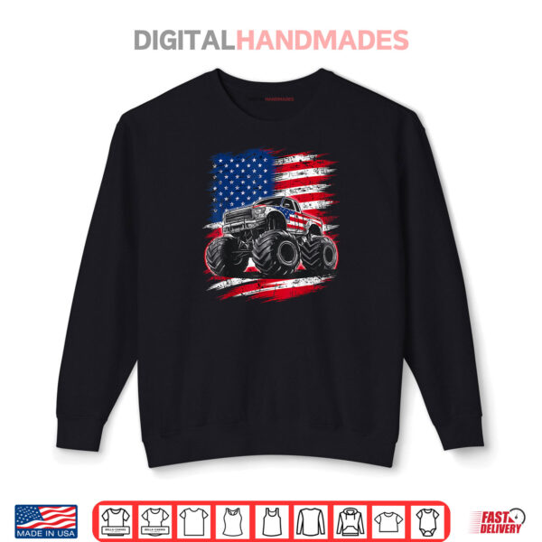 Monster Truck USA Flag American Shirt 1 Sweatshirt Monster Truck USA Flag American Shirt