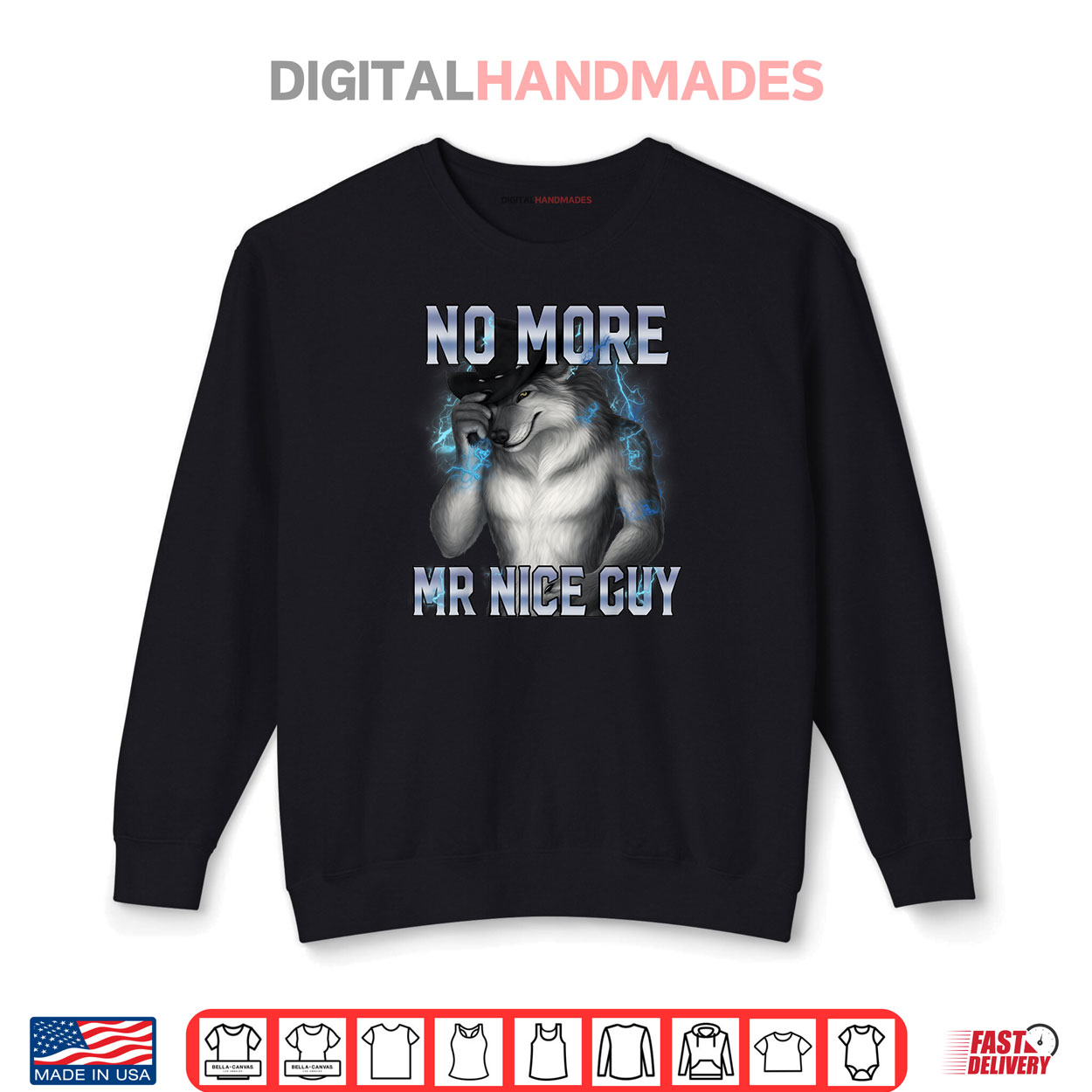 No More Mr Nice Guy Funny Alpha Wolf Meme Unhinged Brainrot Shirt No More Mr Nice Guy Funny Alpha Wolf Meme Unhinged Brainrot Shirt