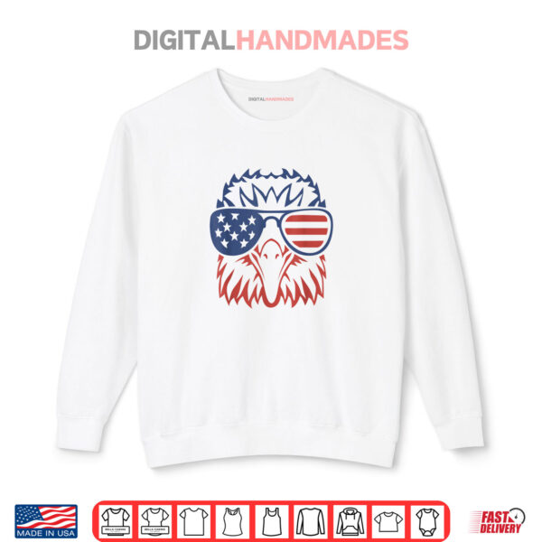 Sweatshirt Patriotic Eagle 4th of July USA American Flag Shirt