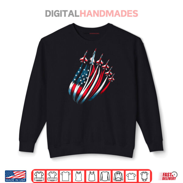 Patriotic USA Flag Fighter Jets Boys 4th of July Shirt 1 Sweatshirt Patriotic USA Flag Fighter Jets Boys 4th of July Shirt