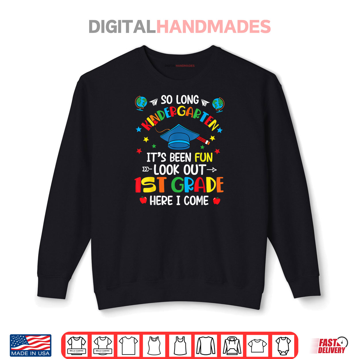 So Long Kindergarten Graduation 1st Grade Kids Boys Girls Shirt So Long Kindergarten Graduation 1st Grade Kids Boys Girls Shirt
