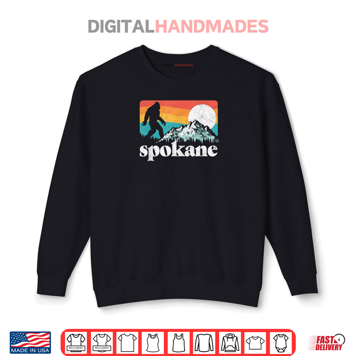 Spokane Washington Bigfoot Mountains Shirt Spokane Washington Bigfoot Mountains Shirt