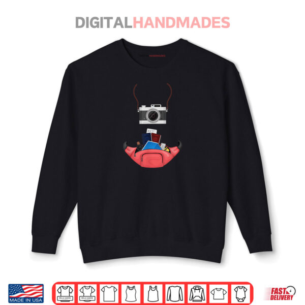 Sweatshirt Tourist Spirit Day Camera Passport Map And Camera Tourism TShirt