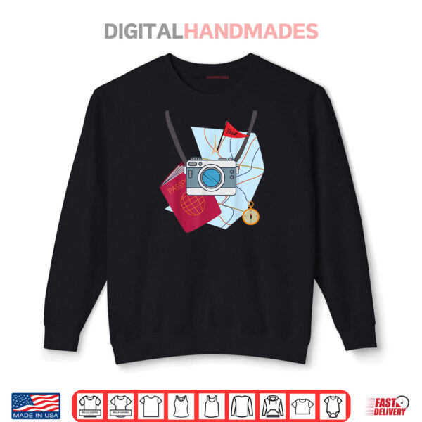 Sweatshirt Tourist Spirit Day Costume Camera Passport Shirt