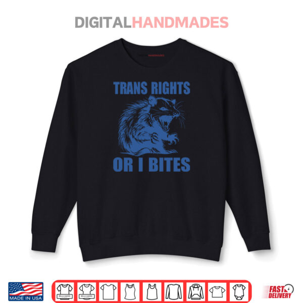 Trans Rights Or I Bites Raccoon Shirt 1 Sweatshirt Trans Rights Or I Bites Raccoon Shirt