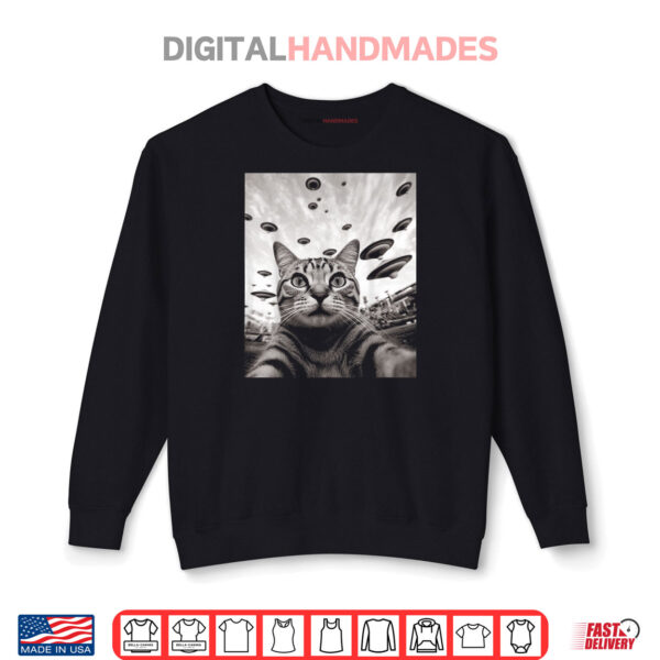 Sweatshirt UFOs Funny Cat Selfie Shirt