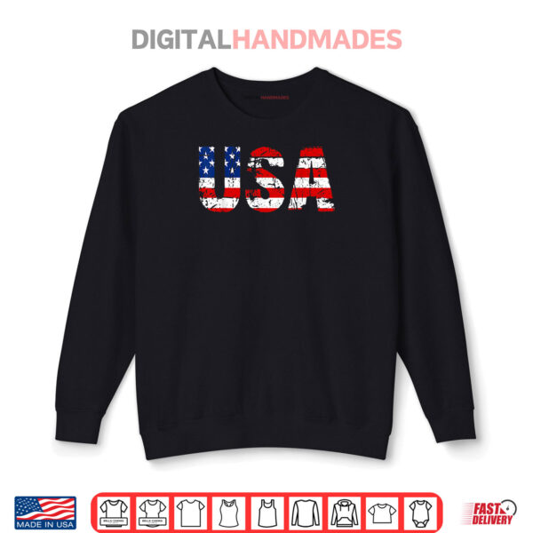 Sweatshirt USA Flag American Flag US National Patriotic USA 4th of July Shirt