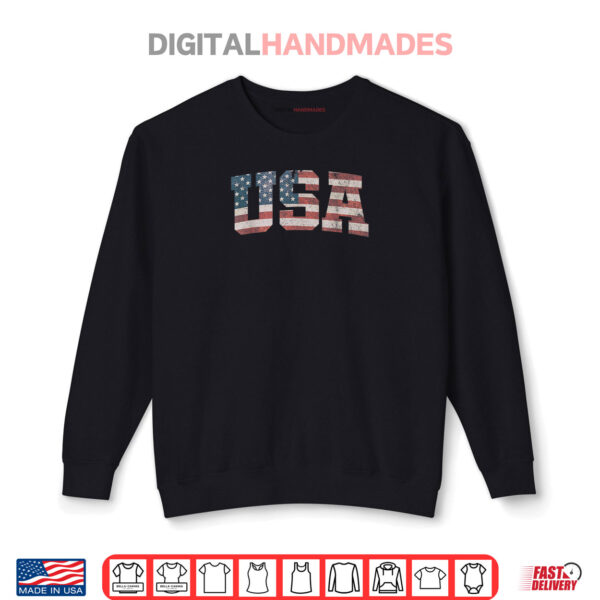 Sweatshirt USA T Shirt US Flag Tee Patriodic 4th Of July America Shirt