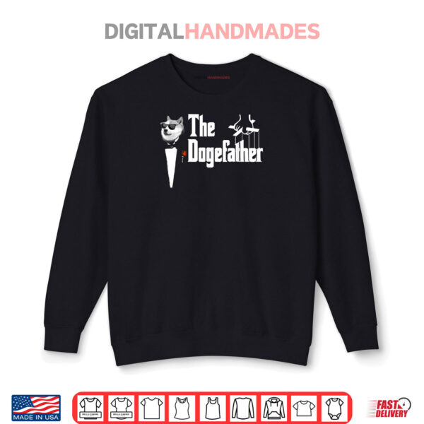 Sweatshirt Vintage Dogecoin To The Moon Funny The Dogefather Shirt
