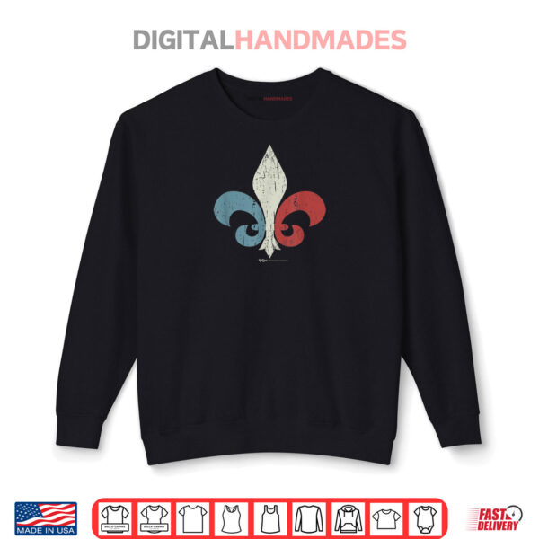 Sweatshirt Vintage Fleur de lis France Paris Flag Bastille Day Shirt