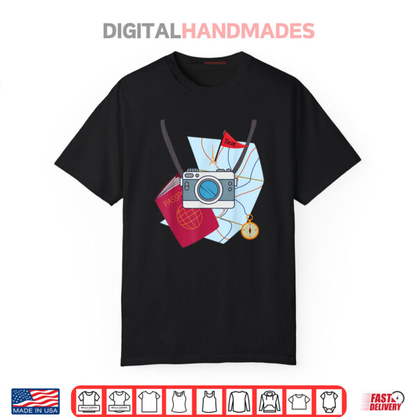 Tourist Spirit Day Costume Camera Passport Shirt