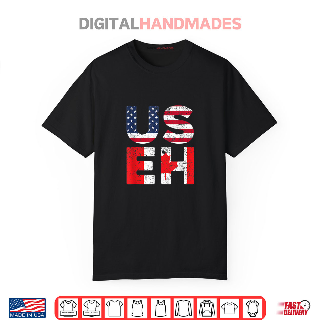USA Pride US Flag Canada Day USEH Canadian Shirt USA Pride US Flag Canada Day USEH Canadian Shirt