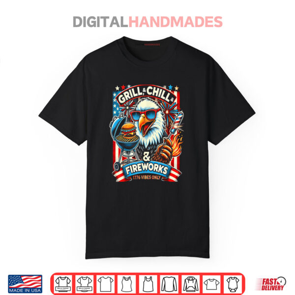 1776 Vibes Only Patriotic Bald Eagle Independence Day Shirt