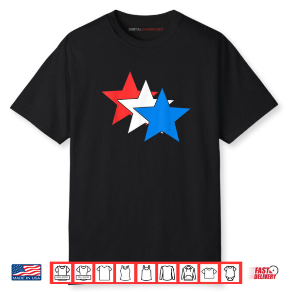 3 Three Stars American USA Fourth 4th of July Shirt