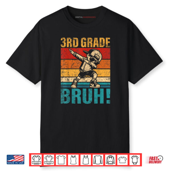 3rd Grade Bruh Dabbing Boy Third Grade Squad Boy Student Shirt