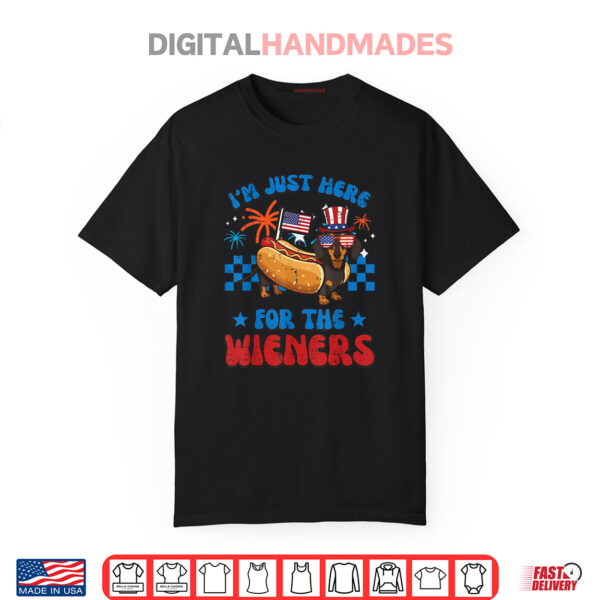 4th Of July Dog Here For Wieners Dachshund Hotdog Shirt