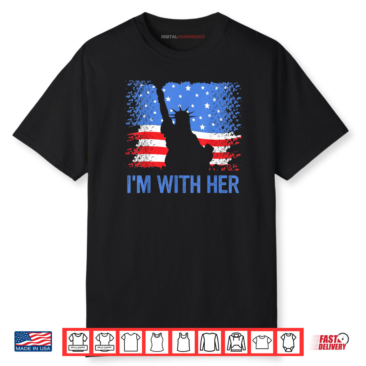 4th of July I’m With Her USA American Flag Shirt