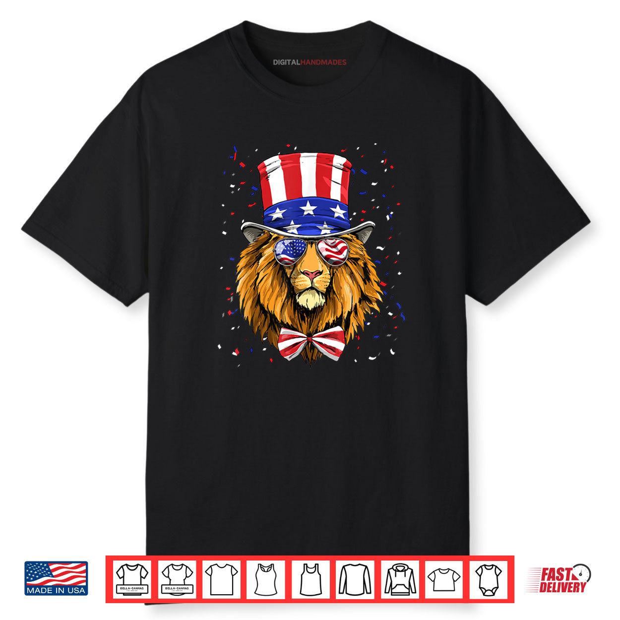 4th of July Patriotic Lion USA Flag Independence Lion Lover Shirt 4th of July Patriotic Lion USA Flag Independence Lion Lover Shirt