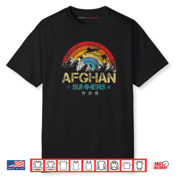Afghanistan Summer Veteran Fighter Jet Patriotic 4th of July Shirt