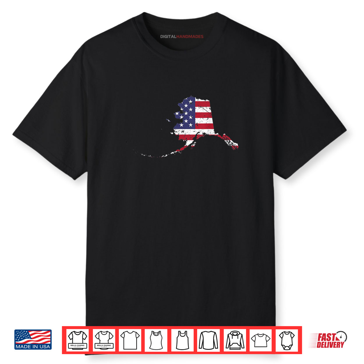 Alaska Map State American Flag 4th Of July Pride Shirt Alaska Map State American Flag 4th Of July Pride Shirt